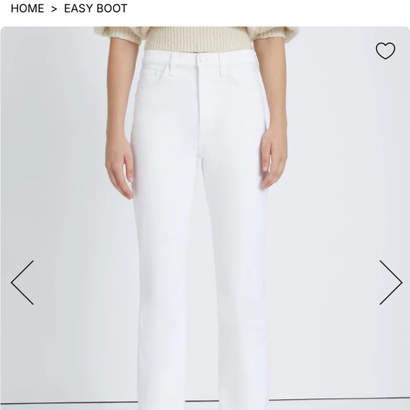 7 For All Mankind White Easy Boot Jeans - Picture 2 of 6